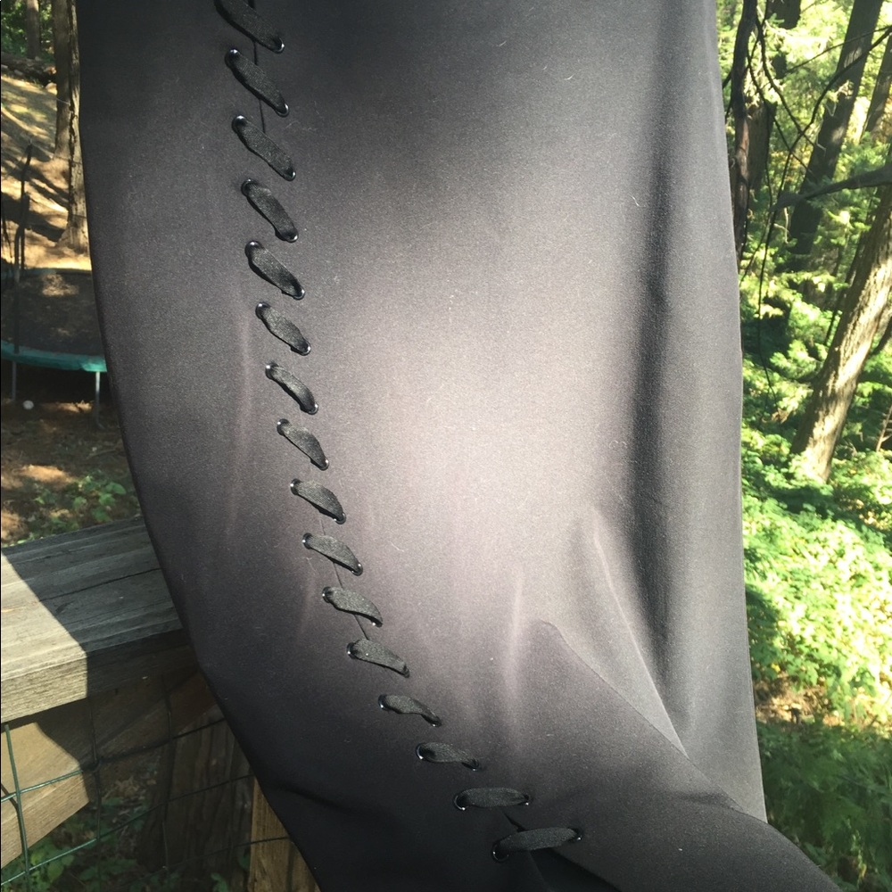 Worthington suiting fabric black taylored midi slip pencil skirt - Picture 4 of 9